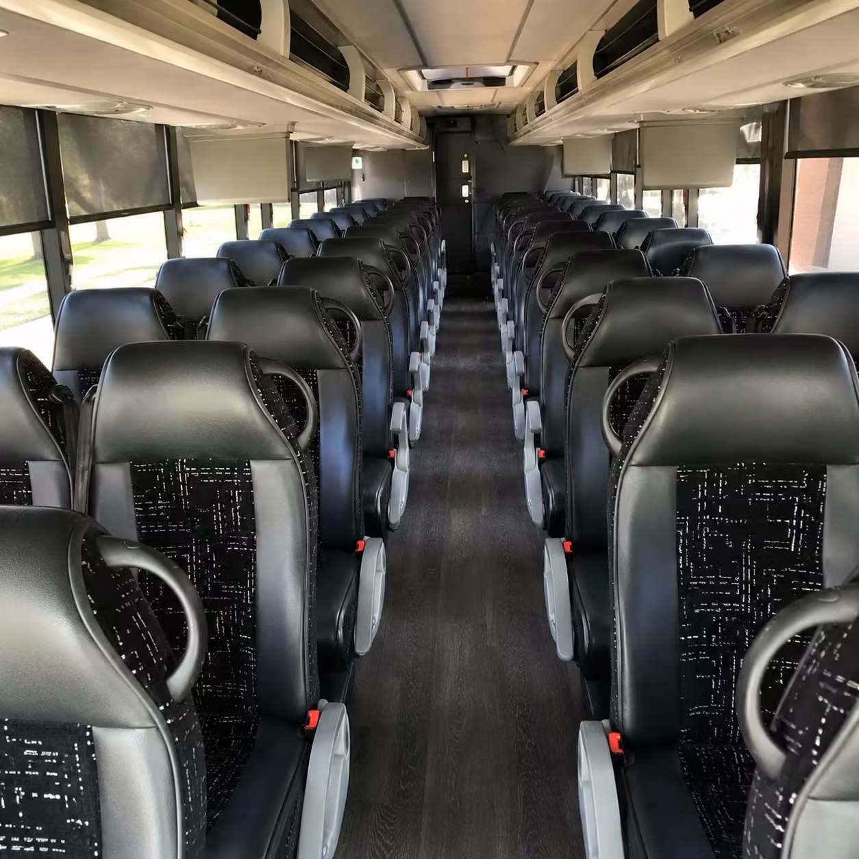 56 passenger charter bus inside